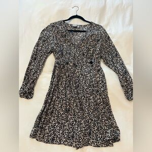 ASOS cheetah print wrap dress size 10